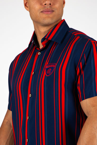 Melbourne Demons AFL Footy Mens Adults Sorrento Rayon Party Shirt