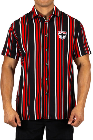 St Kilda Saints AFL Footy Mens Adults Sorrento Rayon Party Shirt