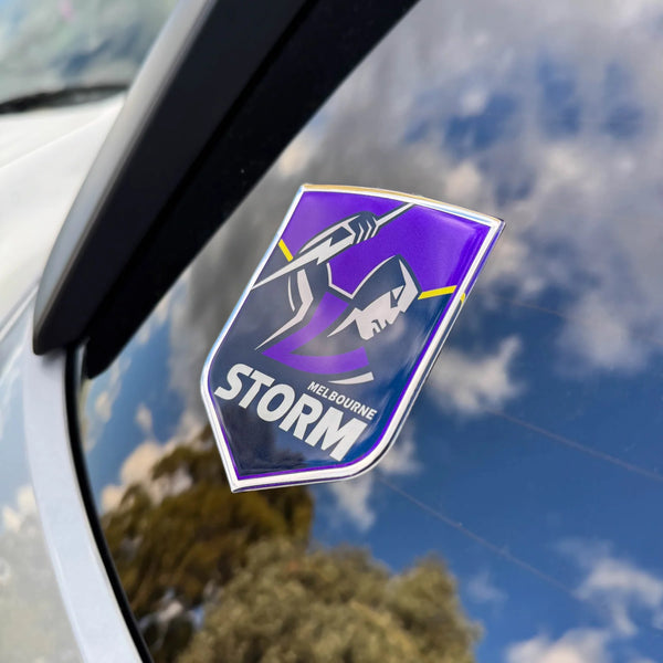 Melbourne Storm NRL Premium Chrome Logo Decal Sticker