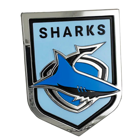 Cronulla Sharks NRL 3D Peel-N-Stick Chrome Car Badge