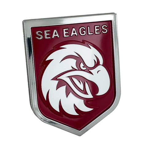 Manly Sea Eagles NRL 3D Peel-N-Stick Chrome Car Badge
