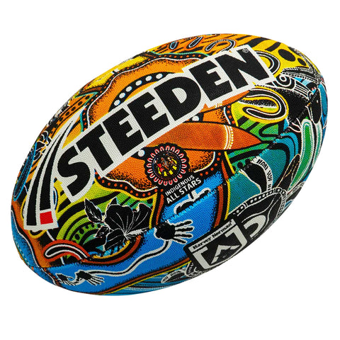 NRL Steeden 2026 Indigenous All Stars Supporter Football - Durable Rugby League Ball