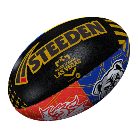 Steeden Official NRL 2026 Las Vegas Supporter Ball - Rugby League Football - Special Edition US Series Commemorative Merchandise