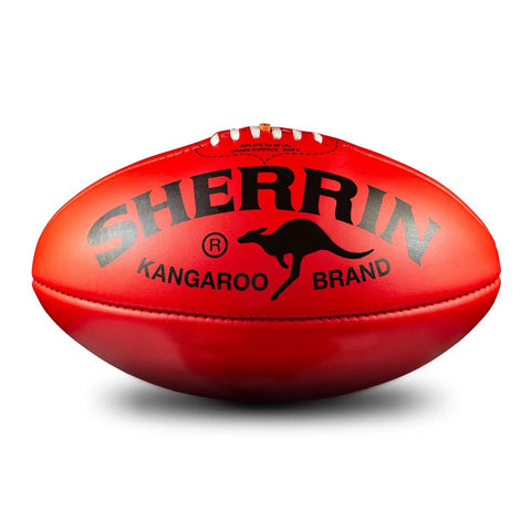 Sherrin Kangaroo Brand KB Signature Leather Football Red