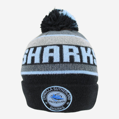 Cronulla Sharks NRL Tundra Pom Pom Beanie