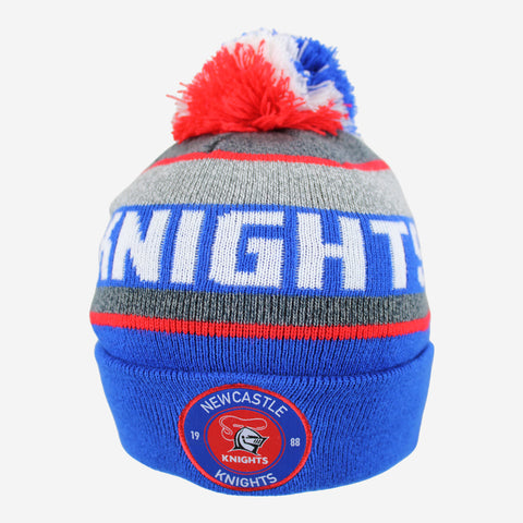 Newcastle Knights NRL Tundra Pom Pom Beanie