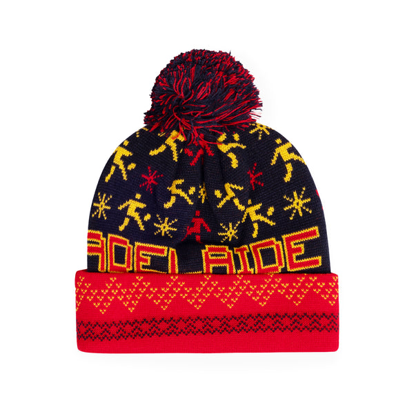 Adelaide Crows Mens Adults Pom Pom Ugly Beanie