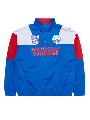 Western Bulldogs Mens Adults Throwback Windbreaker Pullover Jacket