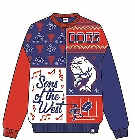 Western Bulldogs Mens Adults Ugly Crew Sweater