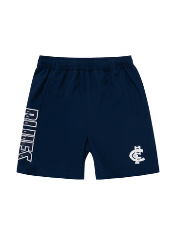 Carlton Blues Kids Youths Performance Shorts