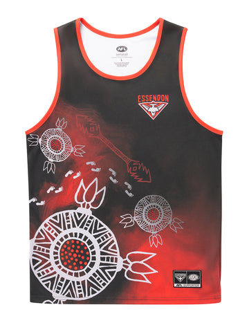 Essendon Bombers Mens Adults Indigenous Training Singlet