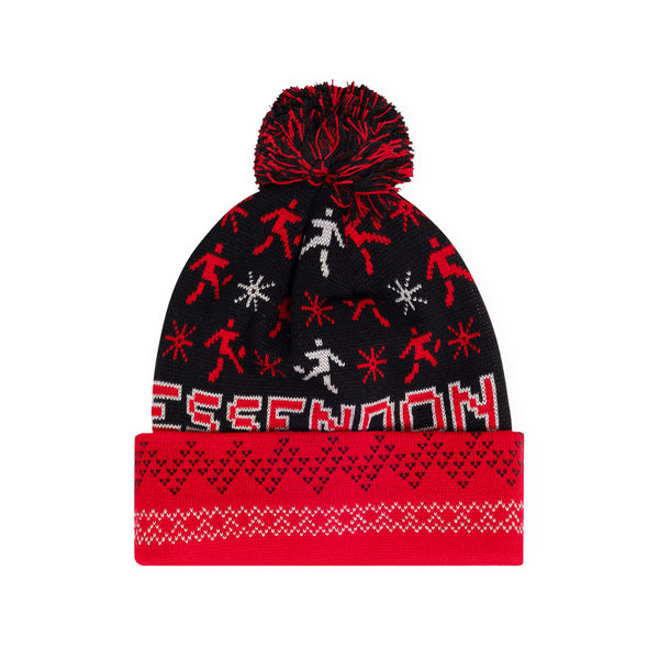 Essendon Bombers Mens Adults Pom Pom Ugly Beanie