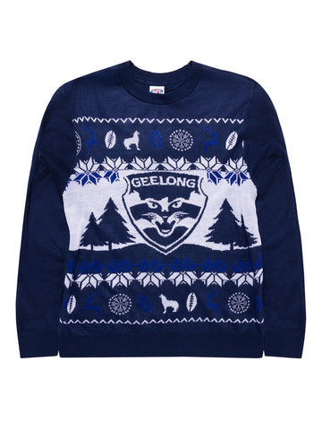 Geelong Cats Mens Adults Winter Knit Sweater