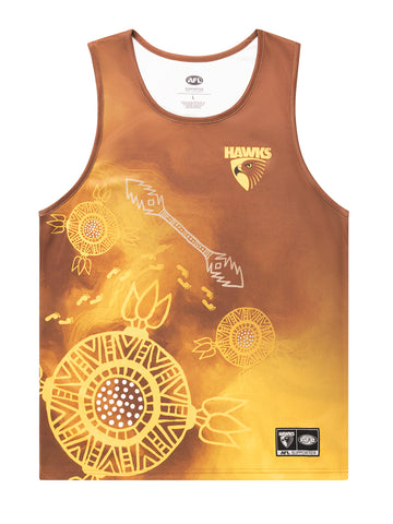 Hawthorn Hawks Mens Adults Indigenous Training Singlet