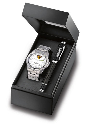 Hawthorn Hawks Watch and Pen Gift Pack Set