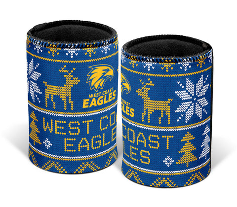 West Coast Eagles Christmas Ugly Can Cooler