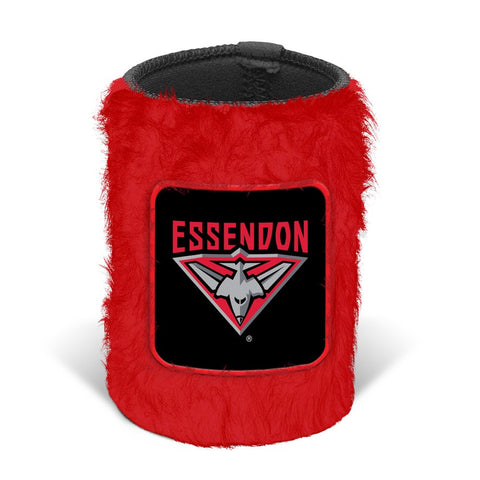 Essendon Bombers Fluffy Can Cooler Stubby Holder