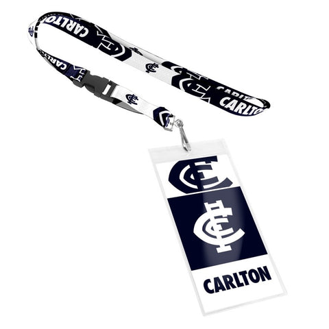 Carlton Blues Lanyard with Card Pocket