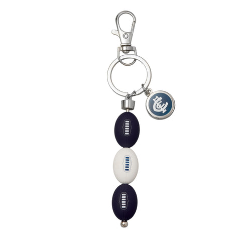 Carlton Blues AFL 3 Ball Charm Keyring