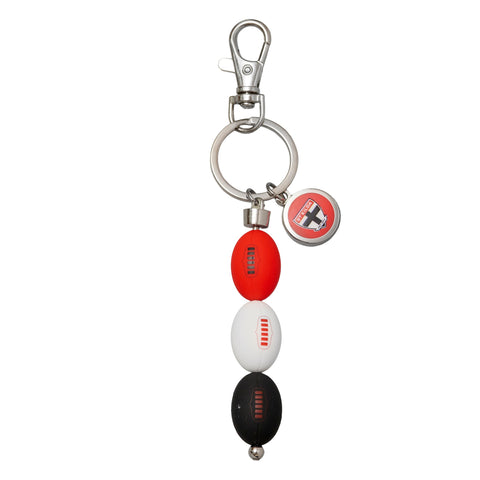 St Kilda Saints AFL 3 Ball Charm Keyring