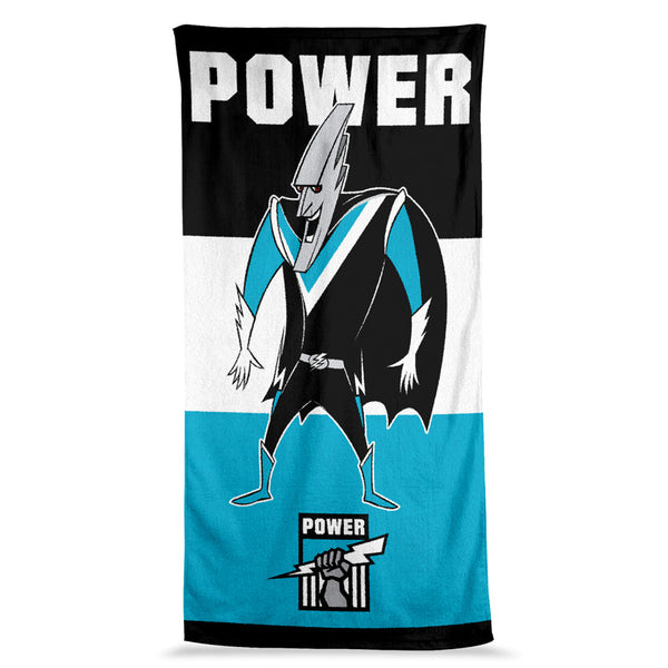 Port Adelaide Power Mascot Jumbo Beach Bath Towel