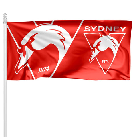 Sydney Swans Pole Flag 90 cm x 180 cm