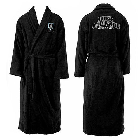 Port Adelaide Power Mens Adults Long Sleeve Robe Dressing Gown