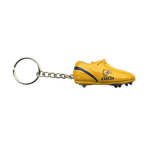 West Coast Eagles AFL 3D Miniature Footy Boot Keyring