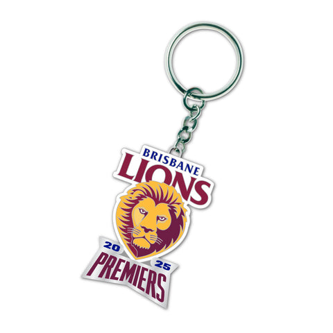 PREORDER - Brisbane Lions 2025 Premiers Premiership Logo Keyring