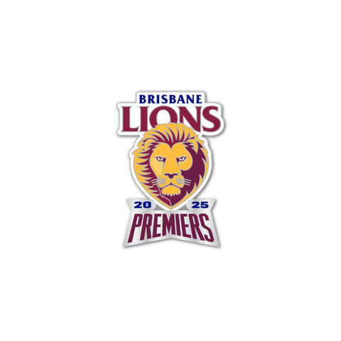 PREORDER - Brisbane Lions 2025 Premiers Premiership Logo Pin