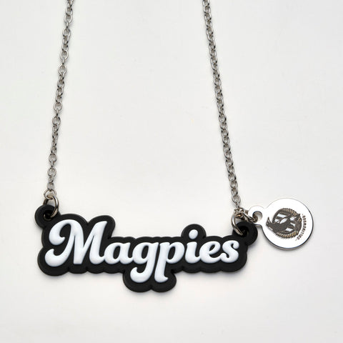 Collingwood Magpies Script Necklace
