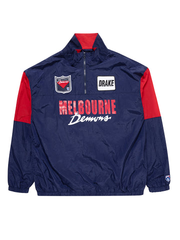 Melbourne Demons Mens Adults Throwback Windbreaker Pullover Jacket