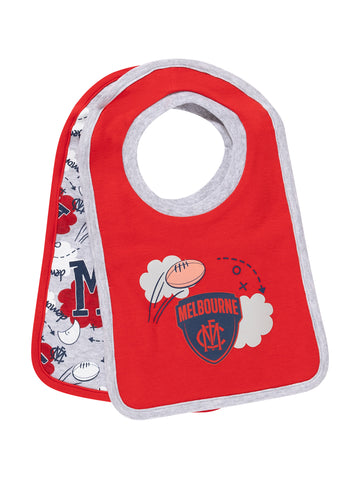 Melbourne Demons Baby Infants 2 Pack Bib Set