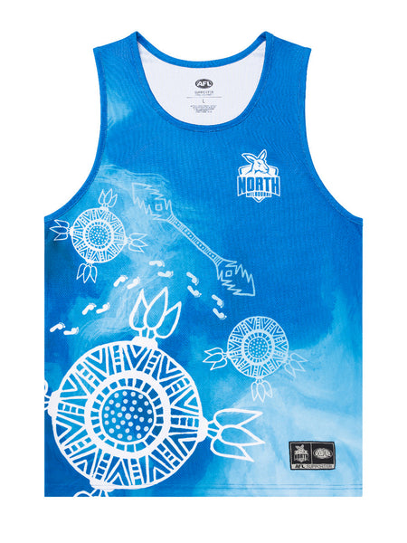 North Melbourne Kangaroos Mens Adults Indigenous Training Singlet