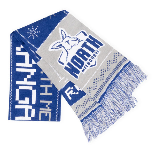 North Melbourne Kangaroos Mens Adults Winter Wonderland Ugly Scarf