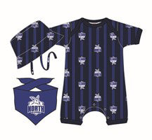 AFL North Melbourne Kangaroos 3-Piece Baby Gift Set - Romper, Hat & Dribble Bib