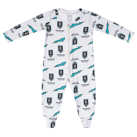 Port Adelaide Power AFL Baby Newborn Coverall Romper Onesie