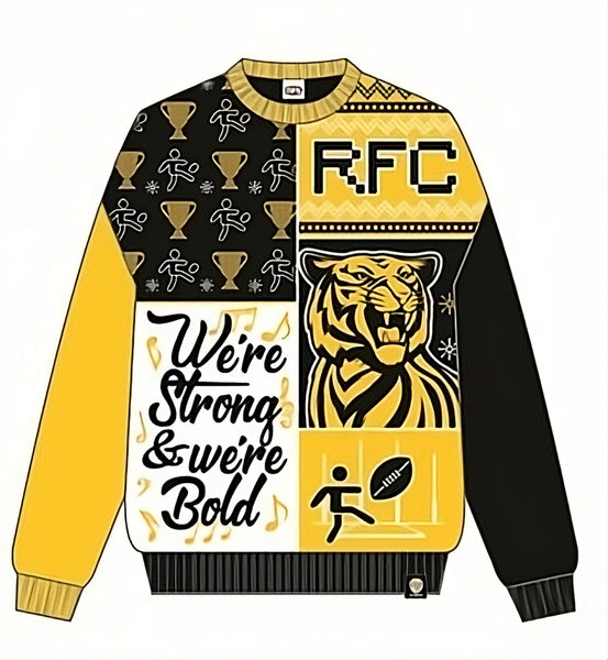 Richmond Tigers Mens Adults Ugly Crew Sweater