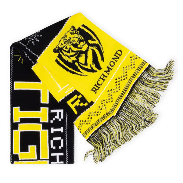 Richmond Tigers Mens Adults Winter Wonderland Ugly Scarf