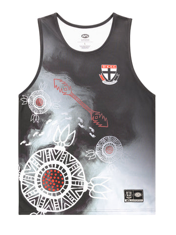 St Kilda Saints Mens Adults Indigenous Training Singlet