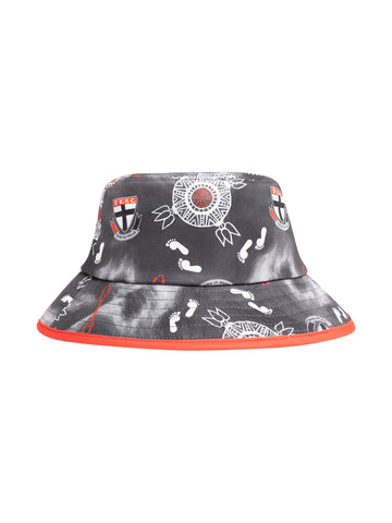 St Kilda Saints Mens Adults Indigenous Bucket Hat