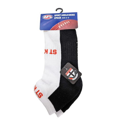 St Kilda Saints High Performance Sport Ankle Socks 2pk