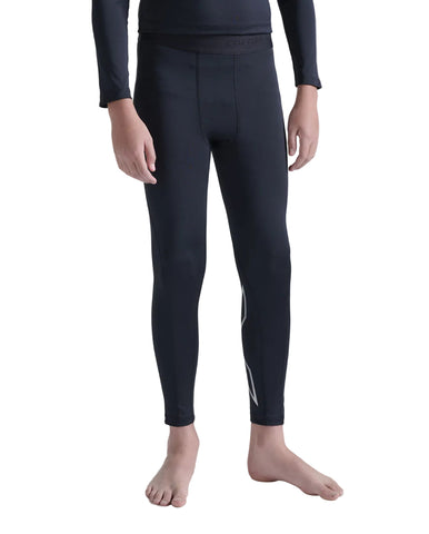 2XU Core Boys Compression Tights Black Silver CA7491b-BLK/SIL
