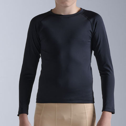 2XU Core Youth Compression Long Sleeve Top Black Silver CA7492a-BLK/SIL