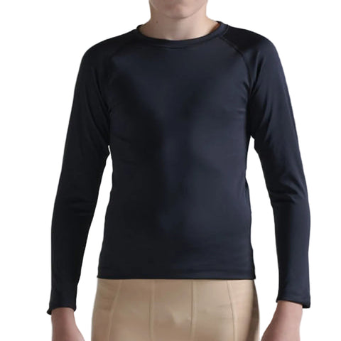 2XU Core Youth Compression Long Sleeve Top Black Silver CA7492a-BLK/SIL