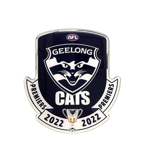 Geelong Cats 2022 Premiers Premium Chrome Logo Decal Sticker