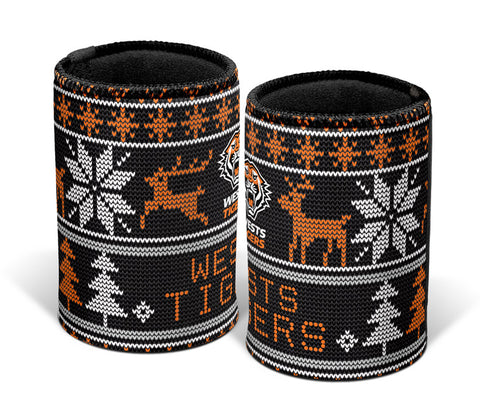 Wests Tigers NRL Christmas Ugly Can Cooler