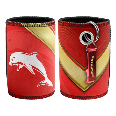 Redcliffe Dolphins NRL Can Cooler with Bottle Opener