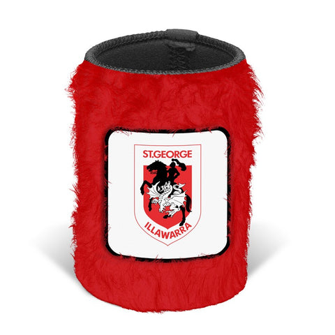 St George Dragons NRL Fluffy Can Cooler Stubby Holder