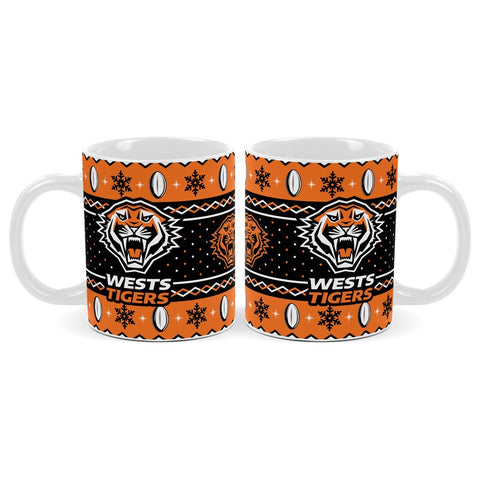 Wests Tigers NRL Christmas Mug